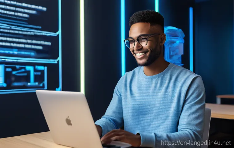 언어 교육에서의 학습자 피드백 - **Prompt:** A young adult (20s, gender-neutral, wearing casual yet stylish clothes like a t-shirt an...