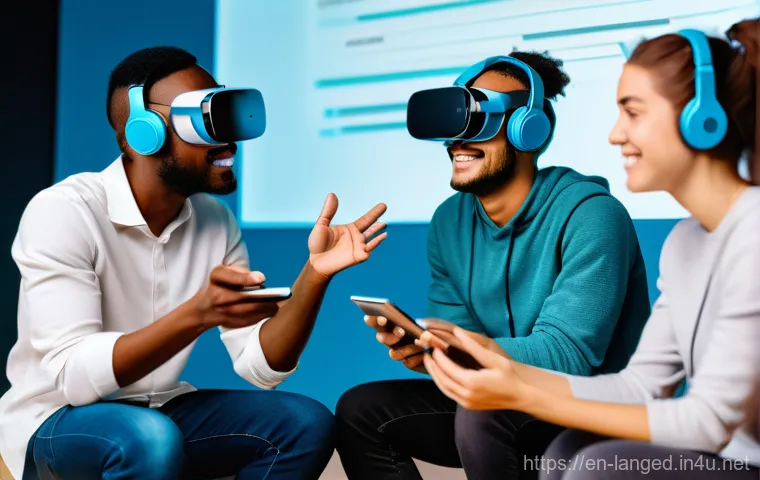 언어 교육의 개인차와 차별화 - **Prompt 1: Modern Language Learning Ecosystem**
    A vibrant, dynamic illustration of a diverse gr...